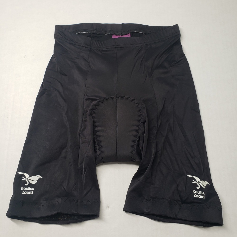 Koulius Zaard Padded Cycling Shorts Womens Medium Black Bike Made USA Vintage